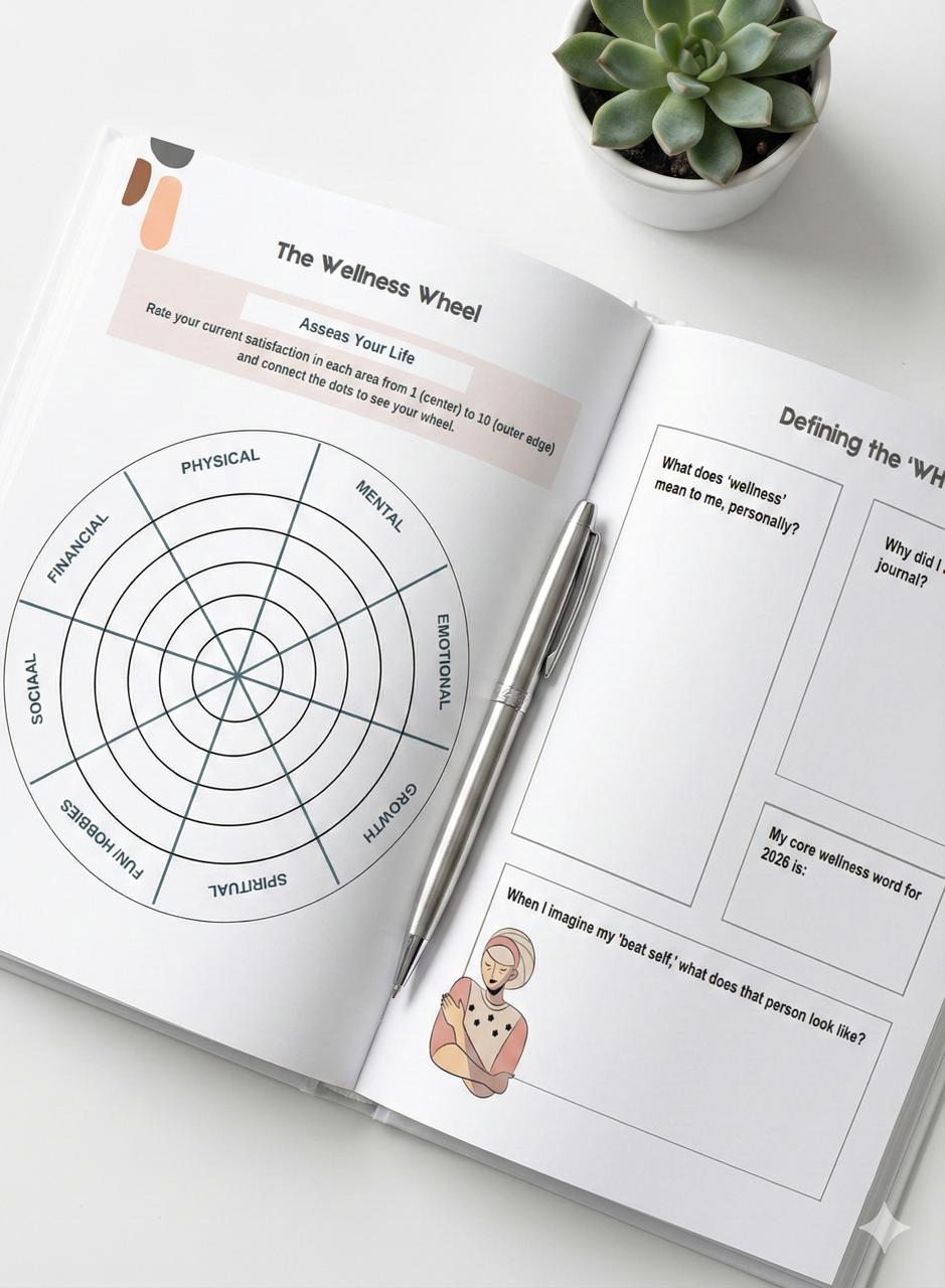 A Structured Roadmap to a Calmer, Clearer You in 2026 - Printable Wellness Journal