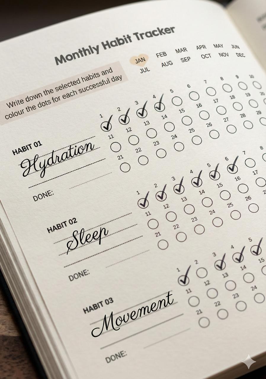 A Structured Roadmap to a Calmer, Clearer You in 2026 - Printable Wellness Journal